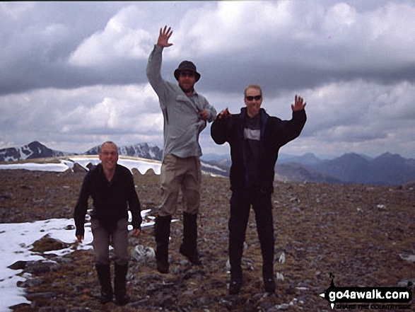 Pete, Euan and Nick on Maoile Lunndaidh in The Achnashellach and Torridon Hills Highland Scotland