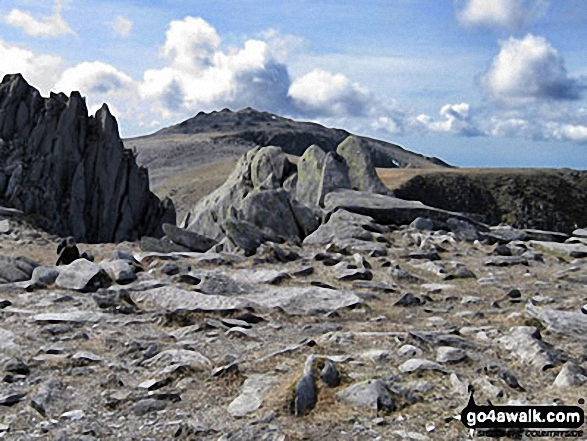 Walk gw115 Glyder Fach, Castell y Gwynt and Glyder Fawr from Ogwen Cottage, Llyn Ogwen - Glyder Fawr from Castell Y Gwynt (Glyder Fach)