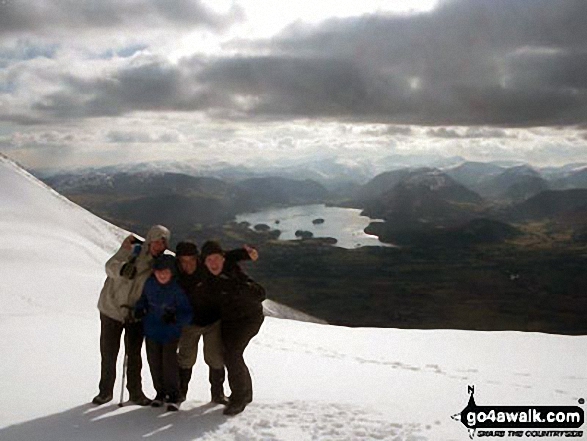 Myself, two of my sons, Matt and Richard, and my friend Gary between Skiddaw and Skiddaw Little Man on a bitter cold winters day! 