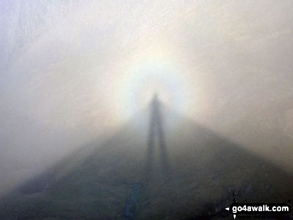 Walk c100 The Newlands Horseshoe from Hawes End - Brocken Spectre seen from the summit of Dale Head (Newlands)