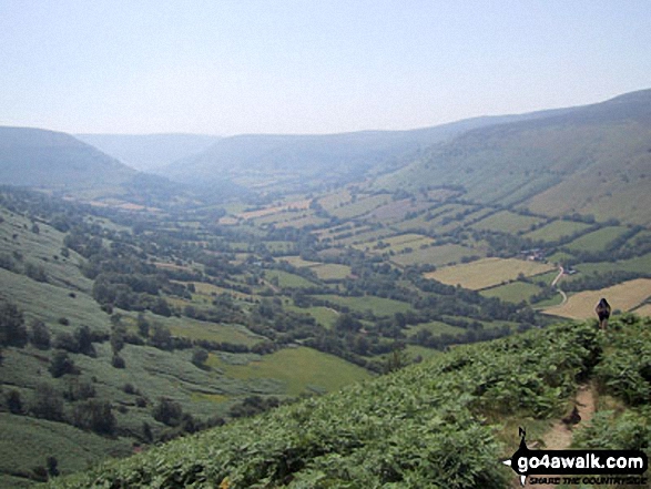 Walk po176 Hay Bluff and Twmpa from Capel-y-ffin - The Vale of Ewyas from The Offa's Dyke Path on Black Mountain (South Top)