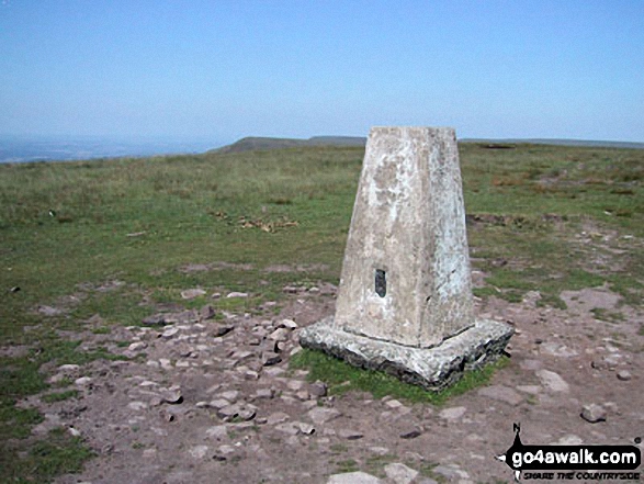 Walk po120 Hay Bluff, Twmpa and Rhos Dirion from Pen yBeaconStone Circle - Rhos Dirion summit trig point