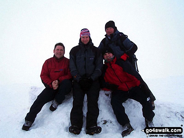 Kev ,Chris, Pete and me on Aonoch Mor in Ben Nevis, The Aonachs and The Grey Corries Highland Scotland