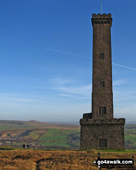 Walk gm156 Bull Hill and Peel Monument from Holcombe - Peel Tower, Ramsbottom