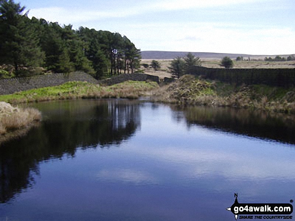 Walk l119 Bedding Hill Moor and Wycoller from Trawden - Lower Coldwell Reservoir