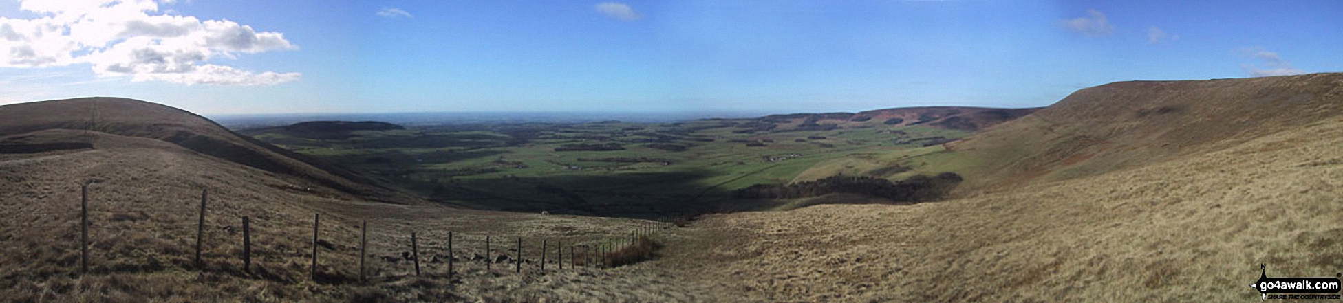 Walk l114 Paddy's Pole (Fair Snape Fell) and Fiendsdale Head from nr Chipping - *South West from Blindhurst Fell