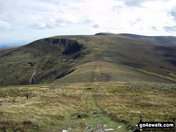 Walk po109 Foel Wen and Cadair Berwyn from Tyn-y-fridd - Cadair Berwyn and Moel Sych from Bwlch Maen Gwynedd