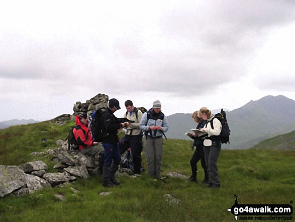 Plas y Brenin Navigation class on Y Foel Goch in Snowdonia Conwy Wales