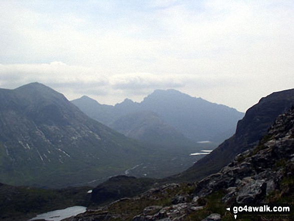 Looking down Glen Sligachan from the start of the pinnacle ridge at Sgurr nan Gilliean 