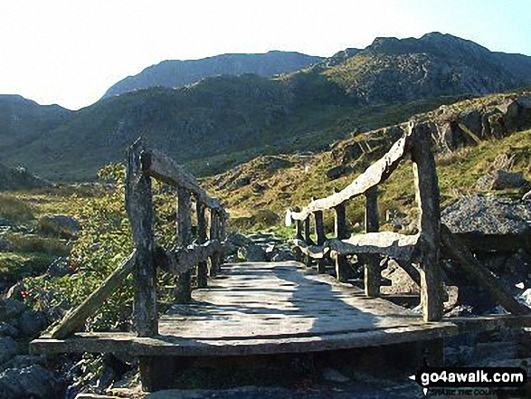 Walk cw202 Pen yr Ole Wen via the South Western Ridge from Ogwen Cottage, Llyn Ogwen - Footbridge near Ogwen Cottage