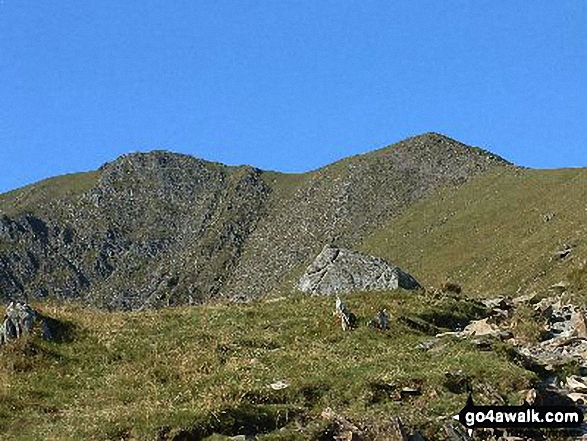 Walk gw102 The Welsh 3000's (Glyderau) from Llanberis - Approaching Y Garn (Glyderau)