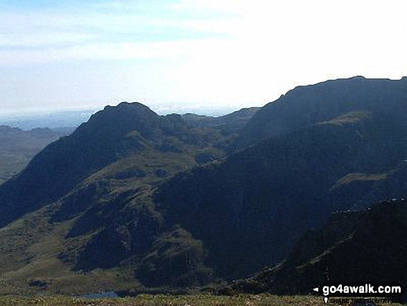 Tryfan and Glyder Fach from Y Garn (Glyderau) summit 