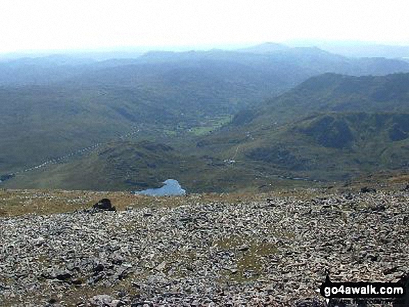 Pen y Pass and Llyn Cwmffynnon from Glyder Fawr