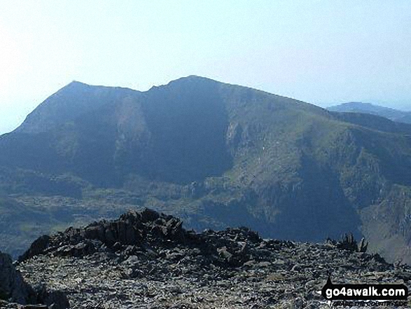 Garnedd Ugain (Crib y Ddysgl) and Snowdon (Yr Wyddfa) from Glyder Fawr