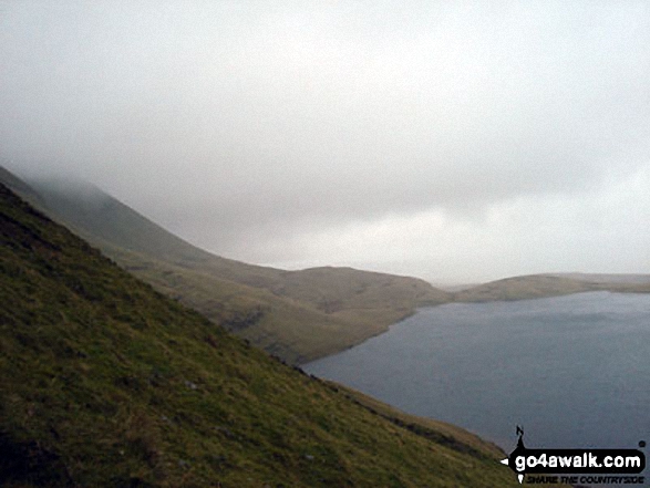 Walk po114 Black Mountain/Y Mynydd Du - Fan Hir, Fan Brycheiniog, Picws Du (Bannau Sir Gaer) and Waun Lefrith (Bannau Sir Gaer) from nr Llanddeusant - Llan y Fan Fawr from Fan Brycheiniog