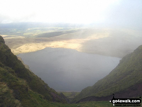 Walk po123 Fan Hir, Fan Brycheiniog, Picws Du (Bannau Sir Gaer), Waun Lefrith (Bannau Sir Gaer) and Garreg Las from Glyntawe - Llan y Fan Fawr from Fan Brycheiniog