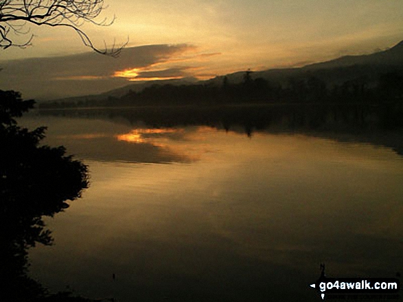 Walk c140 Beacon (Blawith Fells) from Brown Howe - Sunset on Coniston Water