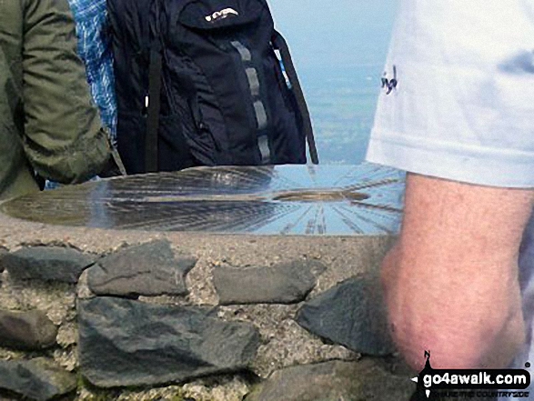 The viewpoint plaque on the summit of Snowdon (Yr Wyddfa) Proof of arrival!