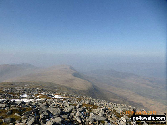 Walk gw152 Cadair Idris (Penygadair), Mynydd Moel, Cyfrwy and Gau Craig via The Pony Path - Tyrrau Mawr (Craig-las) from Cyfrwy