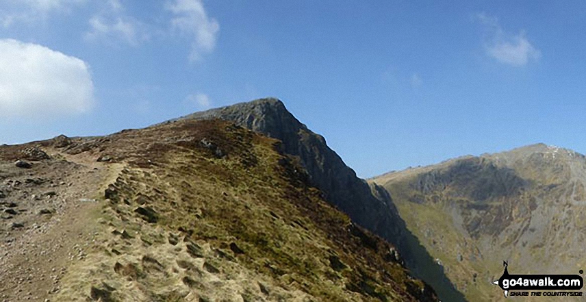 Walk gw123 Cadair Idris (Penygadair) Cyfrwy and Craig Cwm Amarch from Llanfihangel-y-pennant - Craig Cwm Amarch and Cadair Idris (Penygadair)