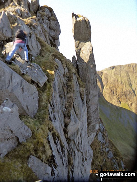 Walk gw188 The first part of the Nantlle Ridge from Rhyd-Ddu - Scrambling on Mynydd Drws-y-coed on the Nantlle Ridge