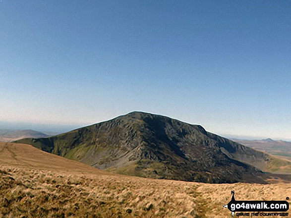 Walk gw164 The full Nantlle Ridge and Craig Cwm Silyn from Rhyd-Ddu - Craig Cwm Silyn from Mynydd Tal-y-mignedd