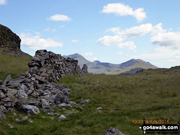 The Snowdon (Yr Wyddfa) (left) and Yr Aran (right) from Bwlch Meillionen