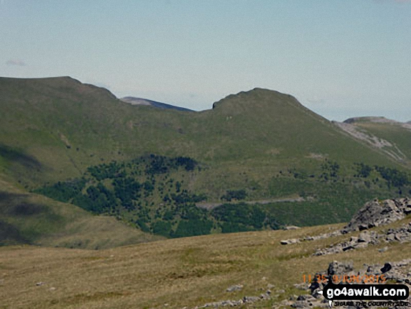 Walk gw192 Moel Hebog from Beddgelert - The Nantlle Ridge - Mynydd Tal-y-mignedd, Bwlch Dros-bern, Trum y Ddysgl and Mynydd Drws-y-coed from Moel Lefn