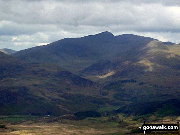 Walk gw163 Cnicht from Nantgwynant - The Snowdon Range - Snowdon (Yr Wyddfa), Garnedd Ugain (Crib y Ddysgl) and Y Lliwedd - from Cnicht