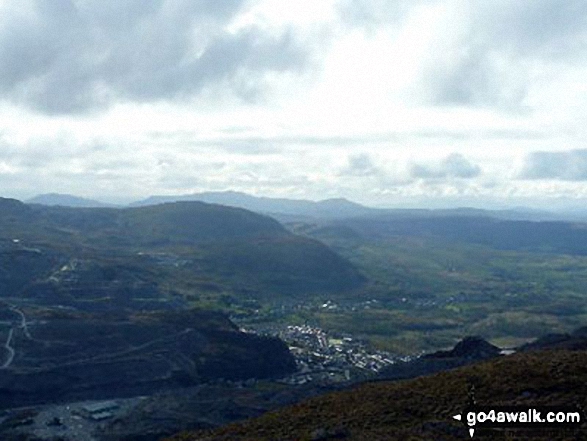 Garreg Flaenllym and Blaenau Ffestiniog from Allt-fawr (Moelwyns) 