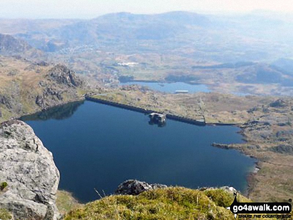 Walk gw200 Moel-yr-hydd, Moelwyn Mawr and Moelwyn Bach from Tanygrisiau - Moel-yr-hydd, Llyn Stwlan, Tanygisiau Dam and Blaenau Ffestiniog from Craigysgafn