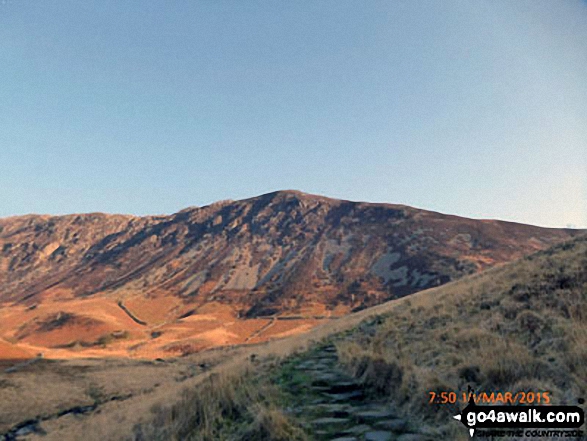 Walk gw142 Cadair Idris (Penygadair)  via The Minffordd Path - Mynydd Moel from the Mynydd Moel path above Nant Cadair