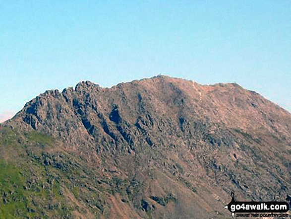 Walk gw117 Snowdon and Yr Aran via The Watkin Path from Bathania, Nantgwynant - Crib Goch from the Watkin Path on Bwlch Ciliau