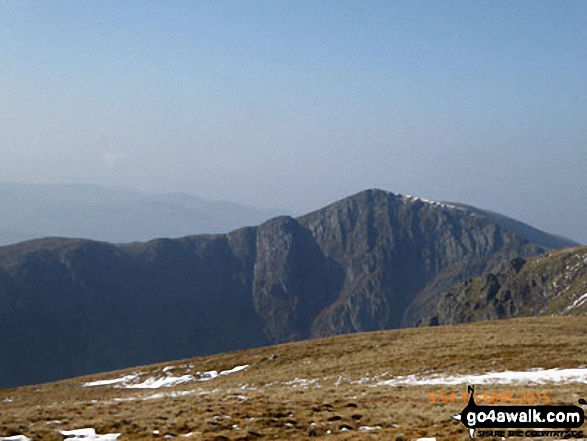 Walk gw152 Cadair Idris (Penygadair), Mynydd Moel, Cyfrwy and Gau Craig via The Pony Path - Craig Cwm Amarch from path to Penygadair from the path between Mynydd Moel and Cadair Idris (Penygadair)