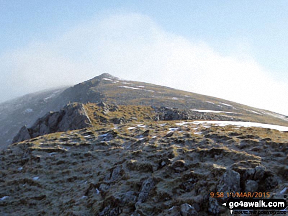 Walk gw103 Cadair Idris (Penygadair), Cyfrwy and Gau Graig via The Minffordd Path - Approaching Cadair Idris (Penygadair)