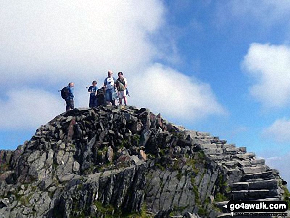 Walk gw126 Snowdon via The Llanberis Path - The summit of Snowdon (Yr Wyddfa)