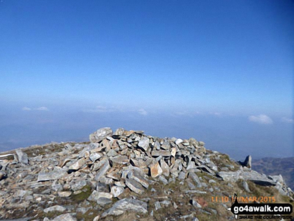 Walk gw103 Cadair Idris (Penygadair), Cyfrwy and Gau Graig via The Minffordd Path - Cyfrwy summit cairn