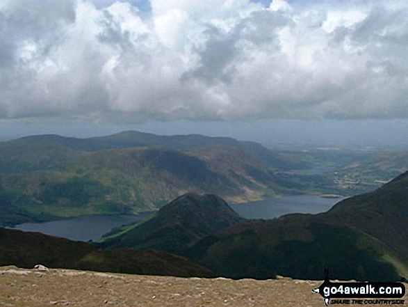 Walk c313 The Newlands Fells from Hawes End - Rannerdale Knotts, Crummock Water, Mellbreak and Loweswater from Robinson