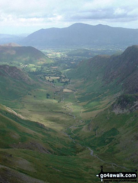 Walk c313 The Newlands Fells from Hawes End - The Newlands Valley from Dale Head (Newlands)