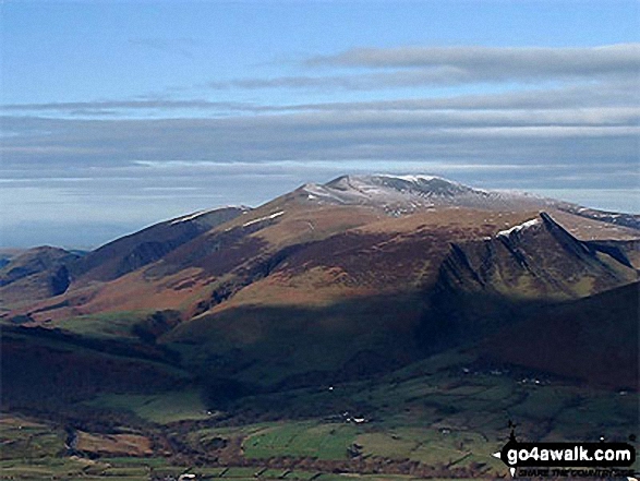 Walk c239 The Deepdale Round from nr Dockray - Dodd (Skiddaw), Carl Side, Skiddaw and Lonscale Fell from Clough Head