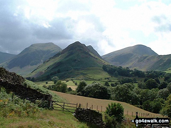 Walk c214 Robinson and Hindscarth from Little Town - Hindscarth, Scope End (foreground) and Robinson from Little Town