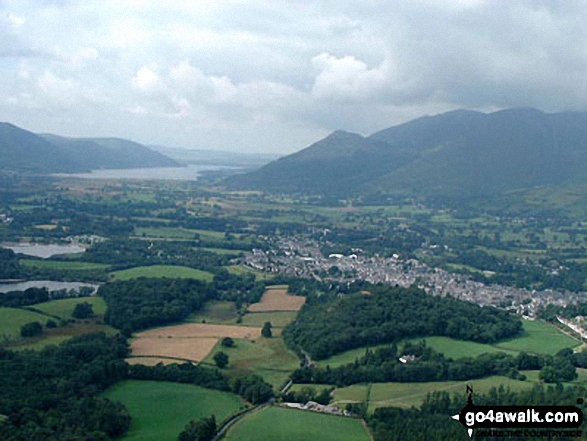 Walk c201 Ashness Bridge and Walla Crag from Keswick - Keswick from Walla Crag