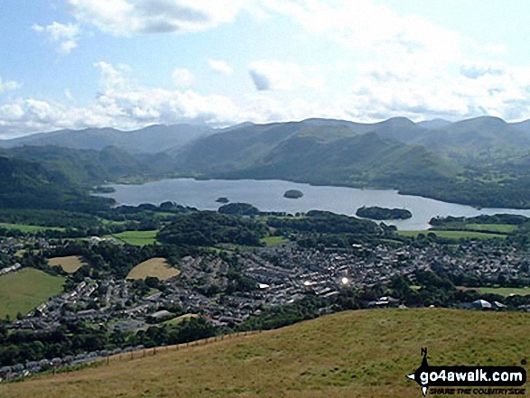 Walk c242 Latrigg from Keswick - Keswick and Derwent Water from Latrigg