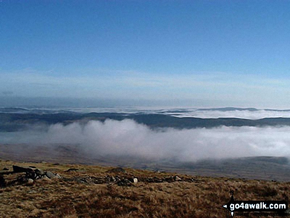 Walk c363 Caw (Dunnerdale Fells) Pikes (Caw), Green Pikes (Caw) and Walna Scar from Seathwaite (Duddon Valley) - Coniston Valley Inversion from White Maiden and Walna Scar