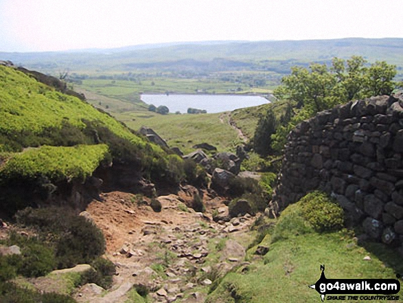 Embsay Reservoir from Crookrise Crag Top 