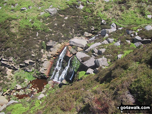 Walk ny124 Rylstone Fell, Cracoe Fell, Thorpe Fell Top and Embsay Moor from Embsay - Waterfall Gill Beck