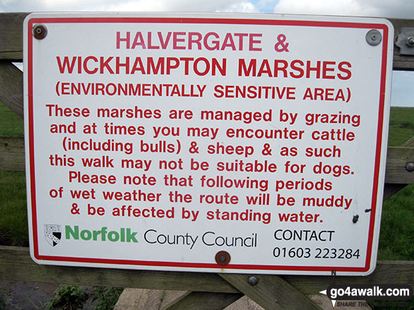 Warning sign near Berney Arms Railway Station 