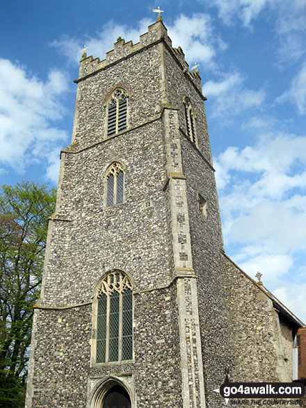 Walk nf160 Berney Mill from Reedham - Wickhampton church