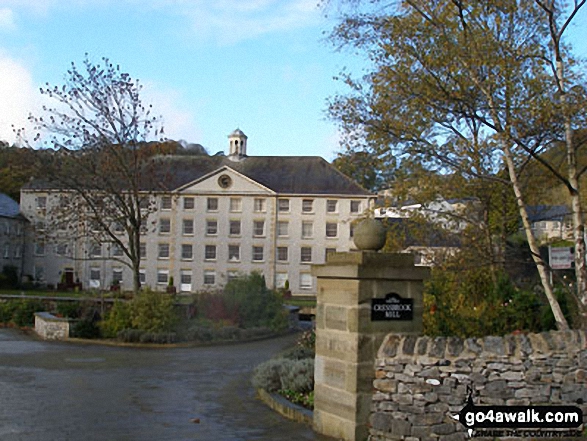 Walk d160 Upperdale, Water-cum-Jolly Dale and The Monsal Trail from Monsal Head - Cressbrook Mill