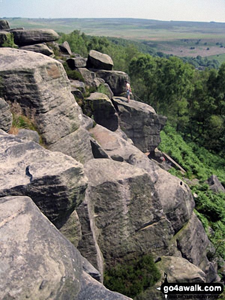 Walk d297 Birchen Edge, Nelson's Monument and Wellington's Monument from Baslow - Birchen Edge